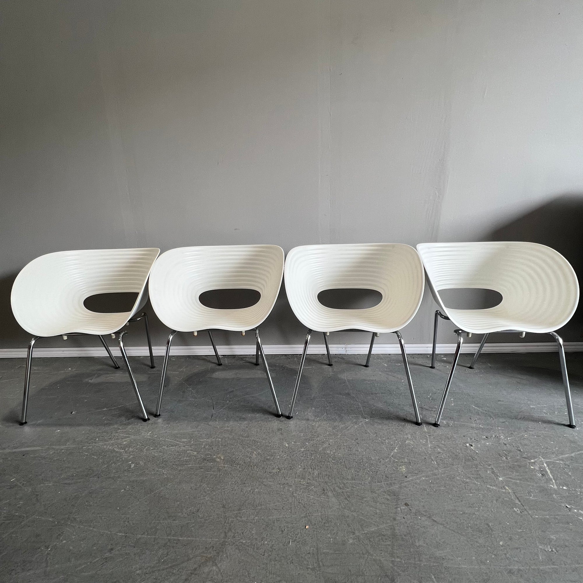 Tom Vac Shell Chair Designed by Ron Arad by Vitra SET OF 4