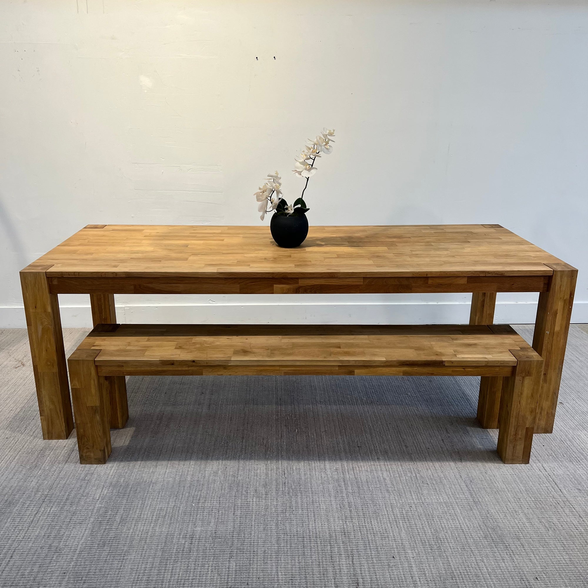 Roost Modern Dining Table and Bench Set