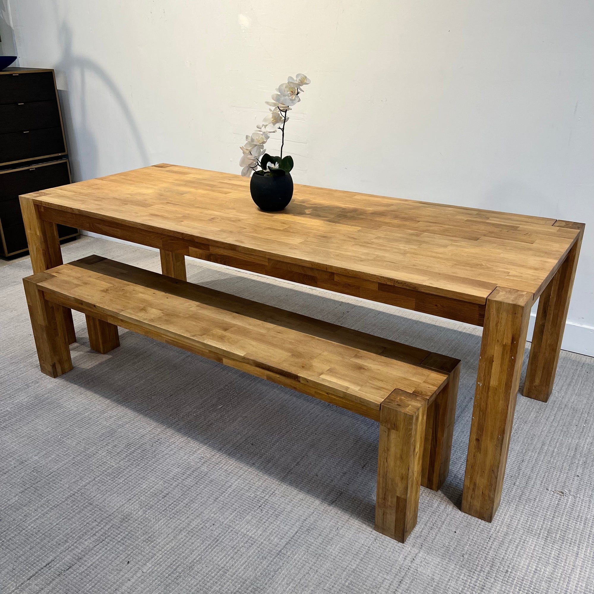 Roost Modern Dining Table and Bench Set