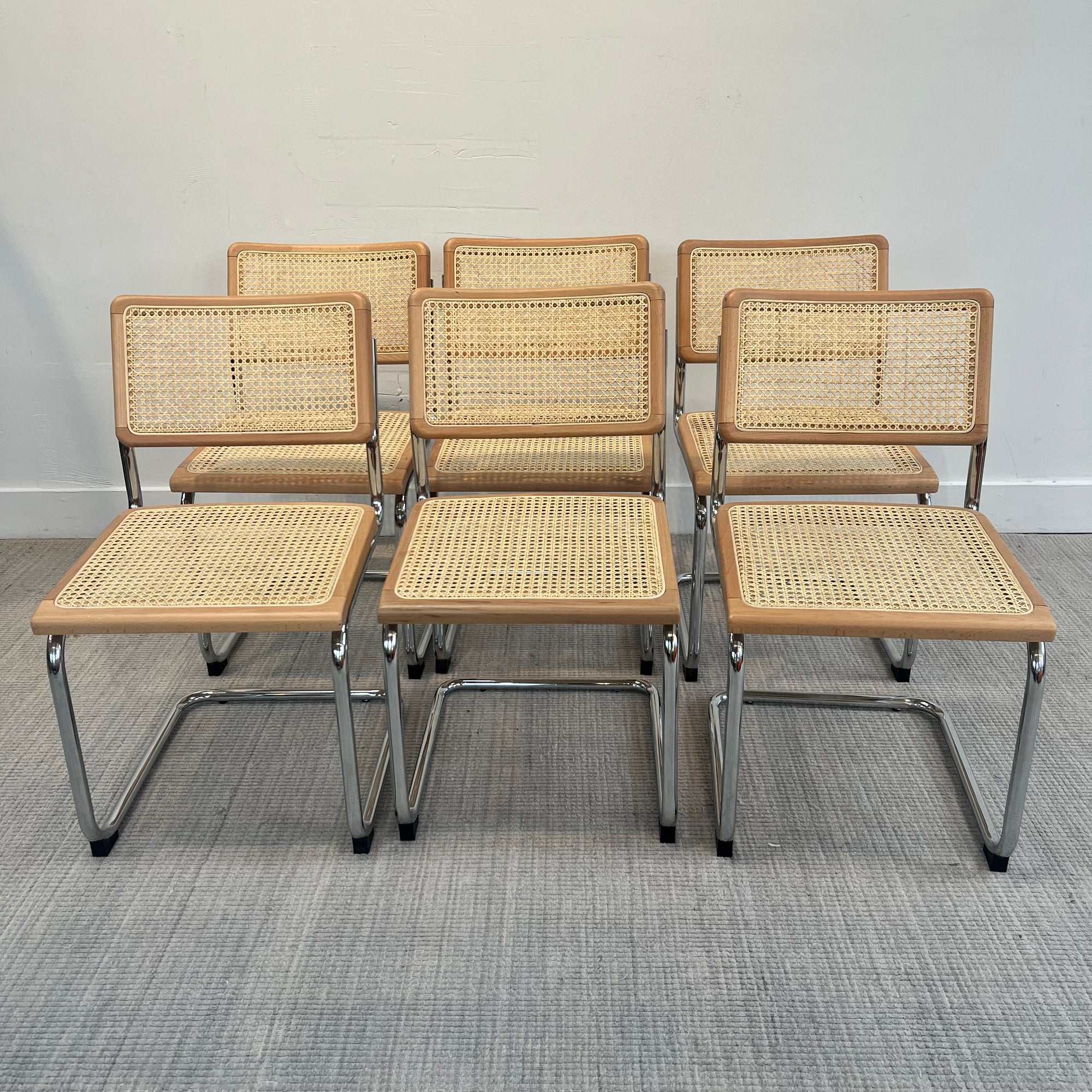 Set of 6 Iconic Marcel Breuer Cesca dining chairs