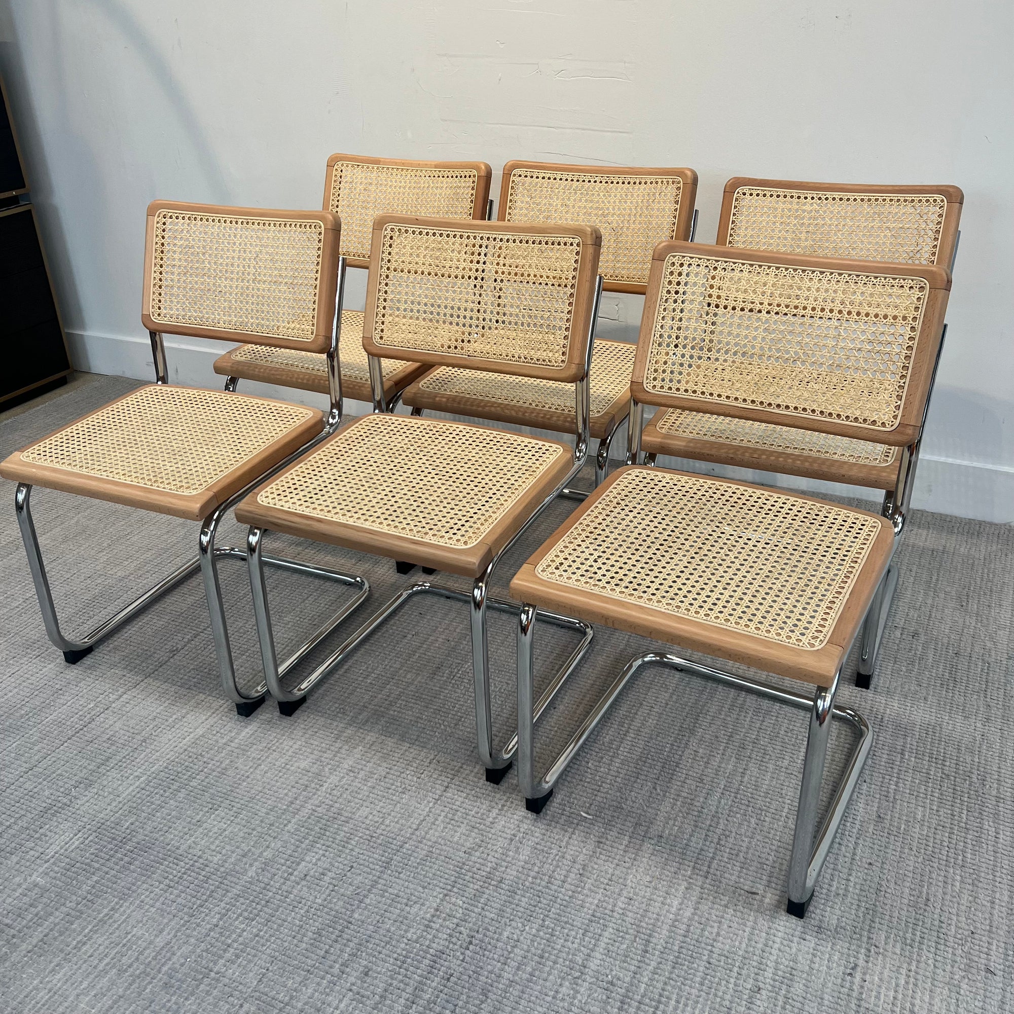 Set of 6 Iconic Marcel Breuer Cesca dining chairs