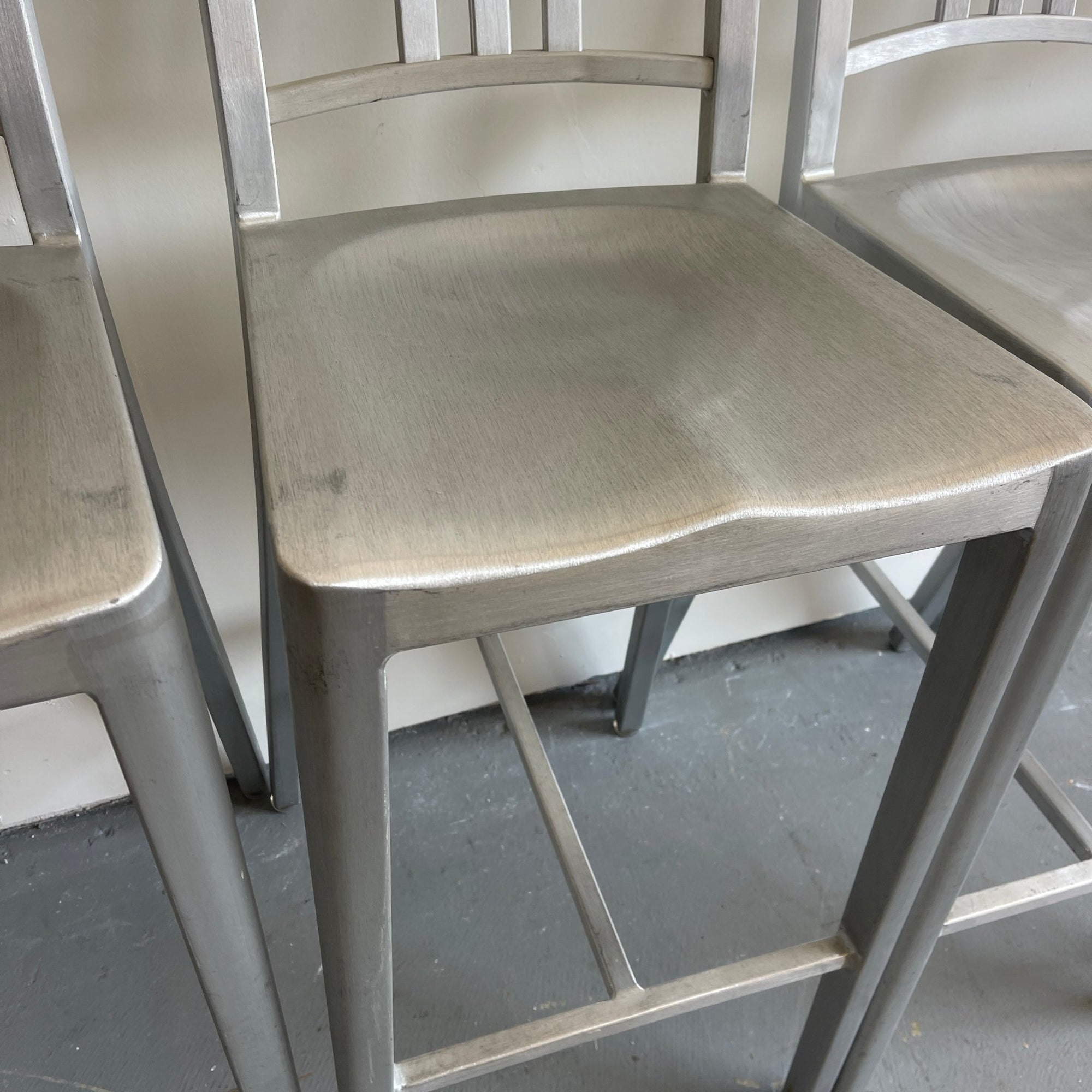 Authentic Emeco Aluminum barstools (Set of 4) - enliven mart