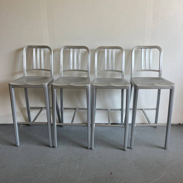 Authentic Emeco Aluminum barstools (Set of 4) - enliven mart