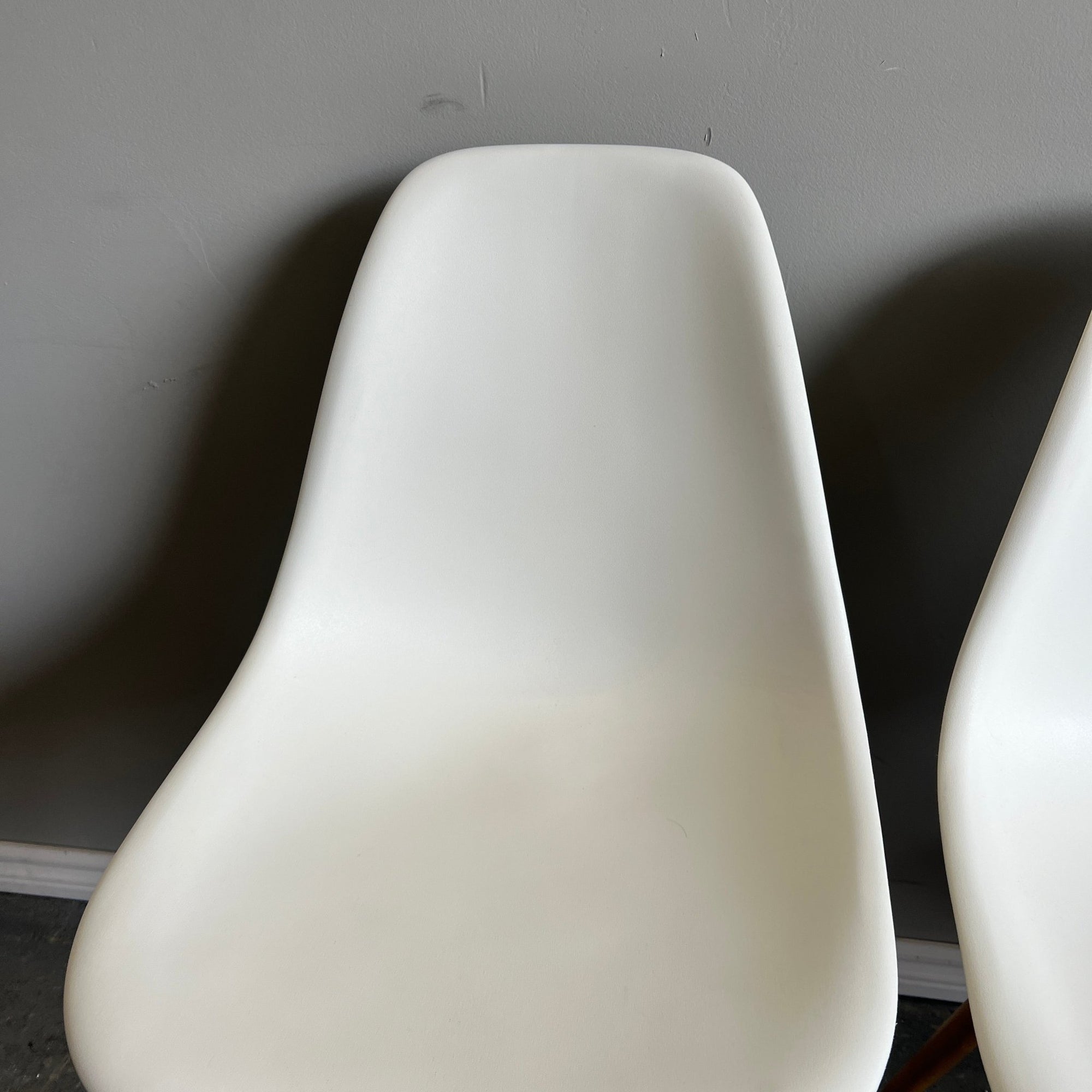 Authentic Herman Miller set of 4 Eames plastic molded chairs - enliven mart