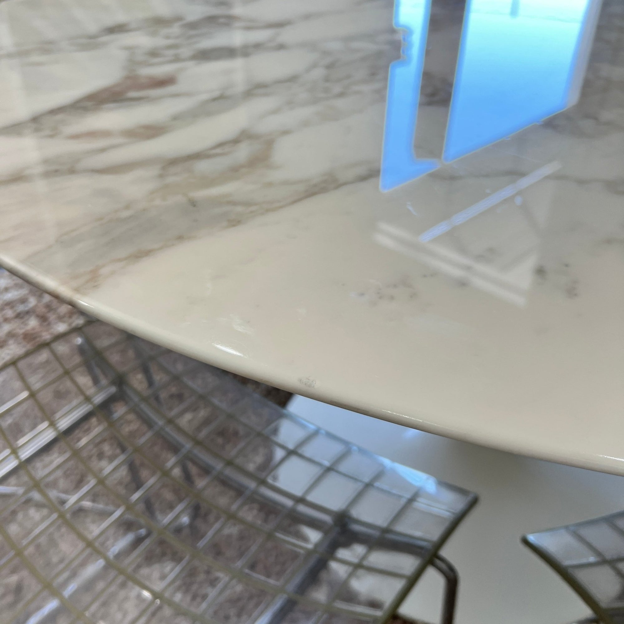 Authentic Knoll Saarinen 'Calacatta marble 60 Table - enliven mart