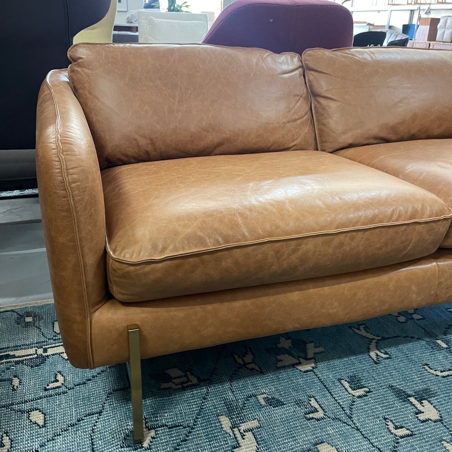 CB2 Hoxton Leather Sofa – enliven mart