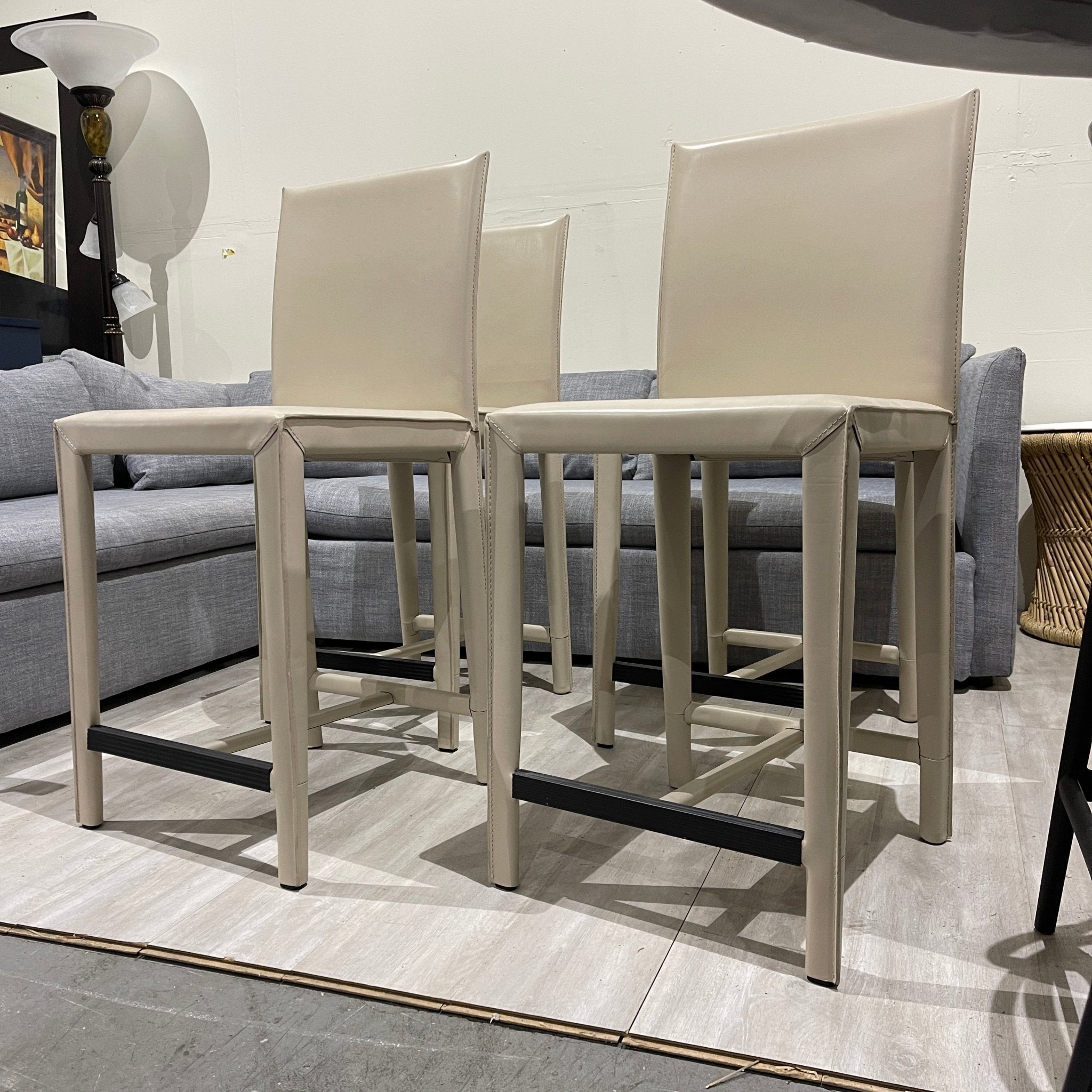 Crate and barrel leather deals bar stools