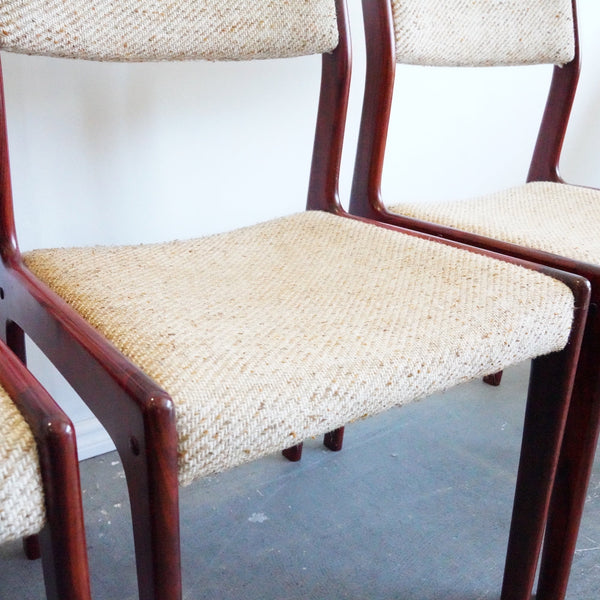 Danish Farso Stolefabrik Rosewood set of 4 Dining Chairs - enliven mart