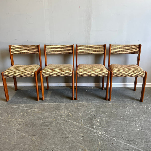 Danish Farso Stolefabrik set of 4 teak wood dining chairs - enliven mart