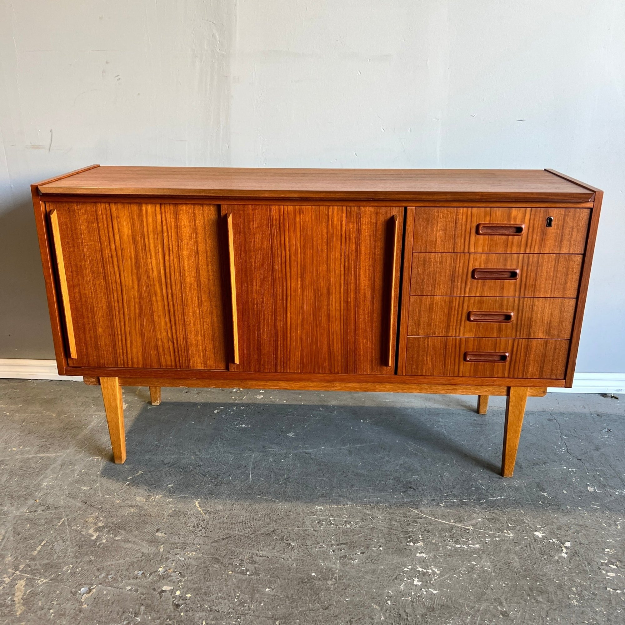 Mid Century Modern Danish Teak Sideboard 1960s - enliven mart