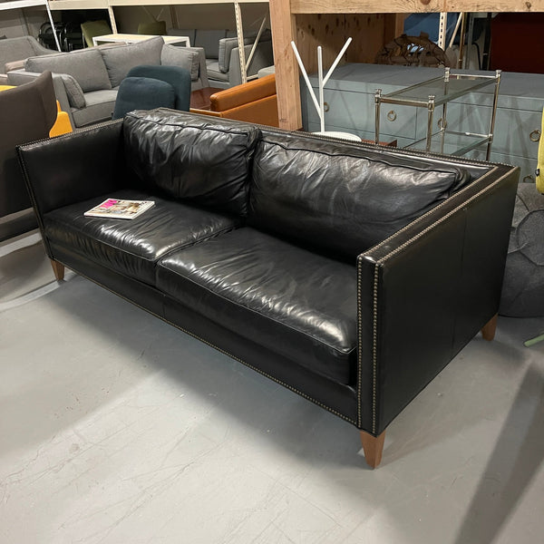 Mitchell Gold + Bob Williams leather sofa - enliven mart