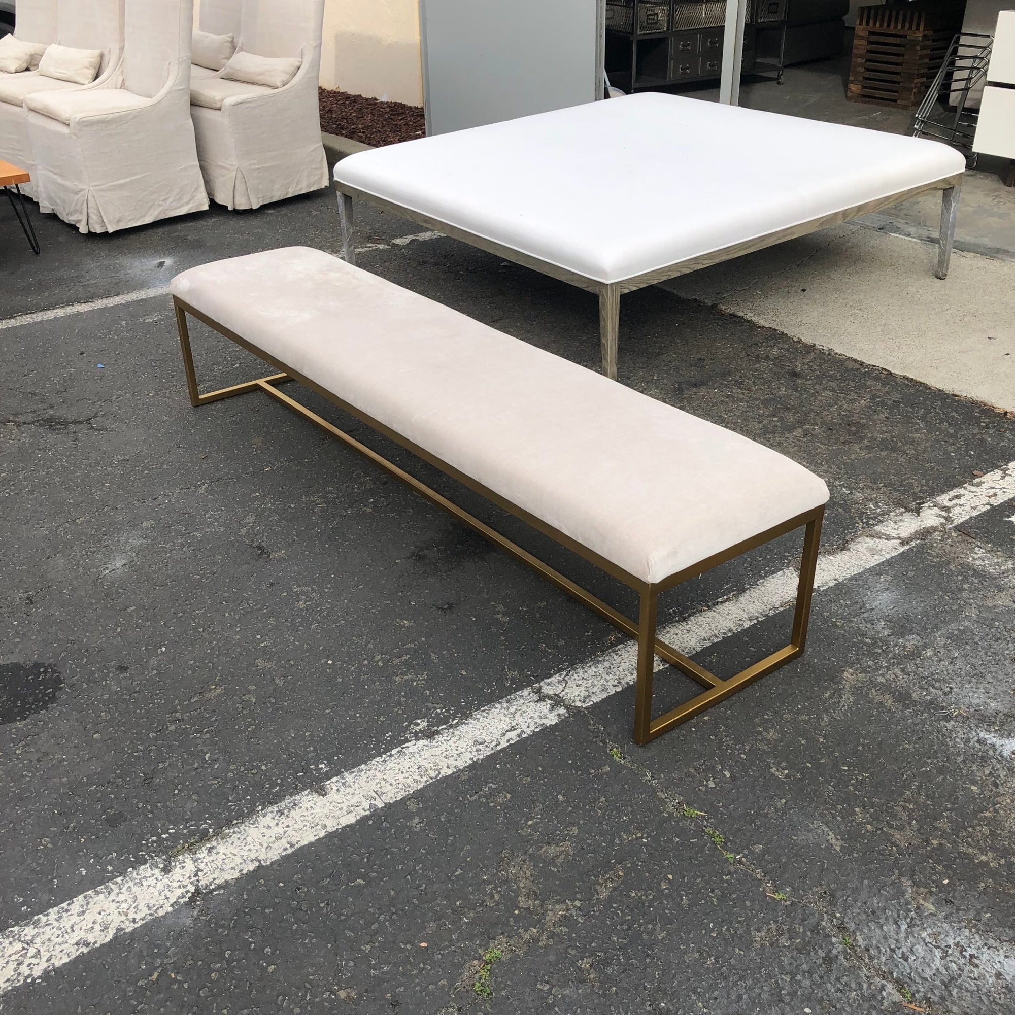 Restoration Hardware Emery bench - enliven mart