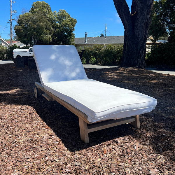 Serena and Lily Crosby Teak Chaise - Natural - enliven mart