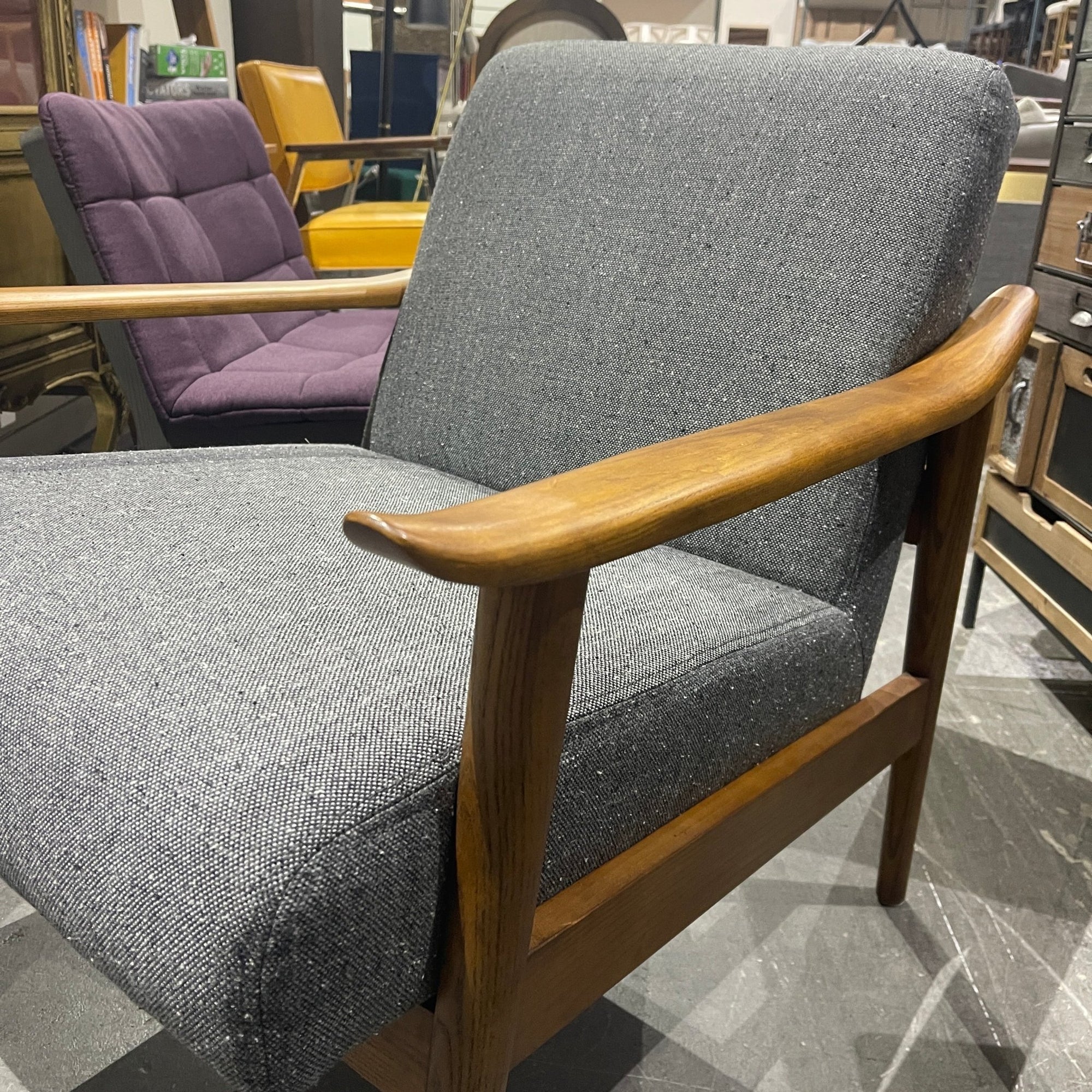 West Elm accent Mid-Century Show Wood Chair - enliven mart