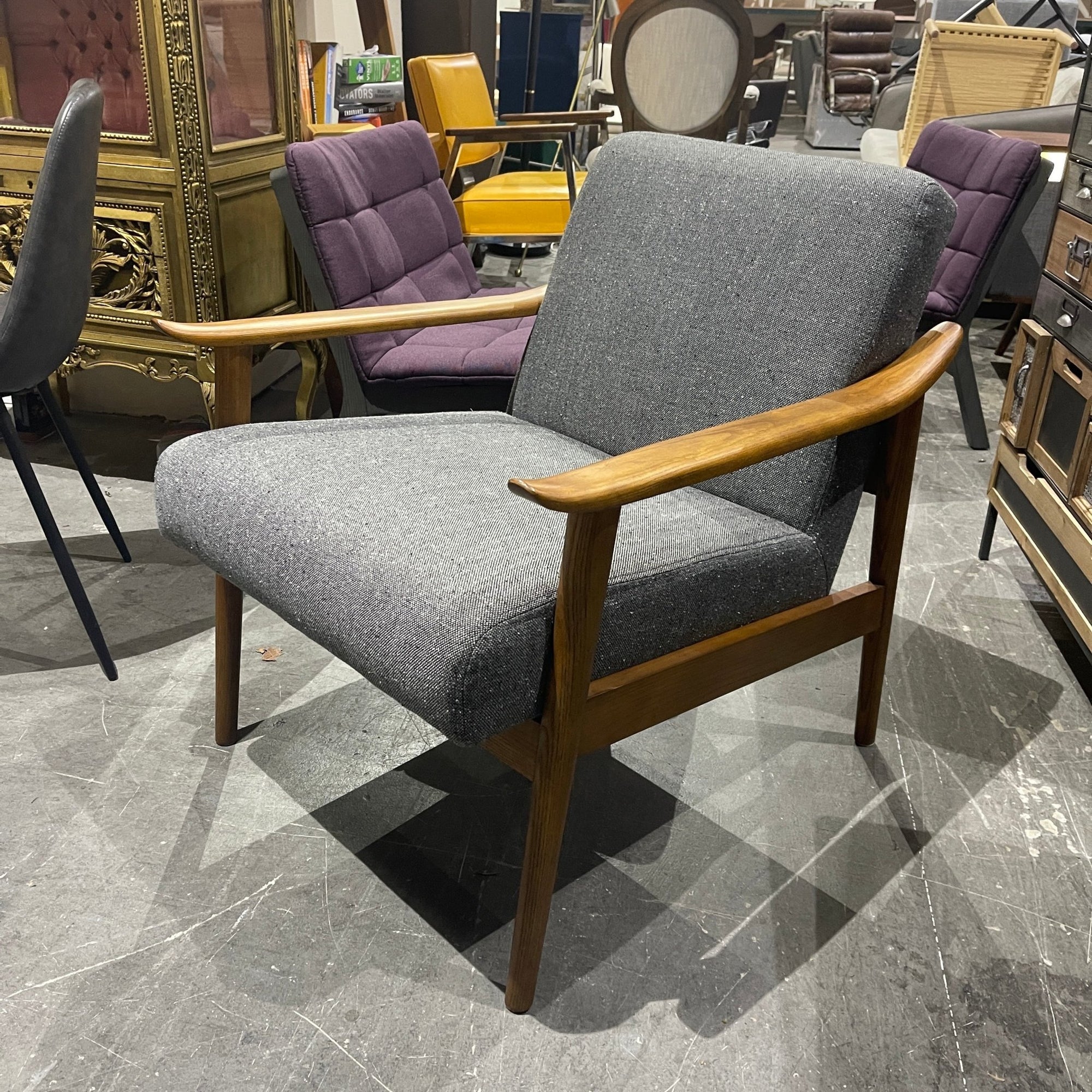 West Elm accent Mid-Century Show Wood Chair - enliven mart