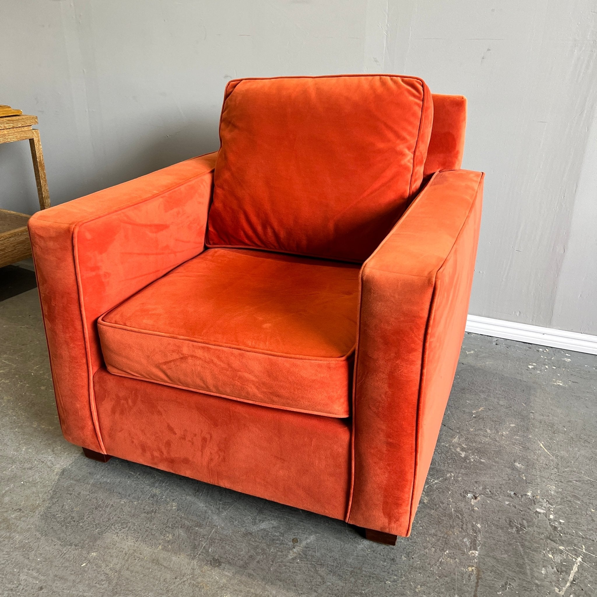 West elm store orange chair