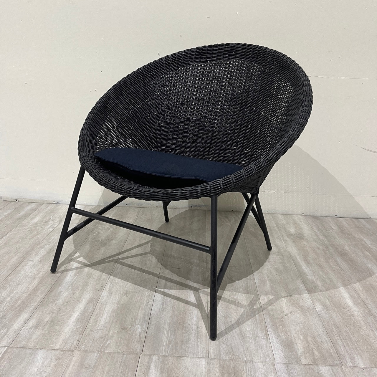 West Elm Rattan lounge chair - enliven mart