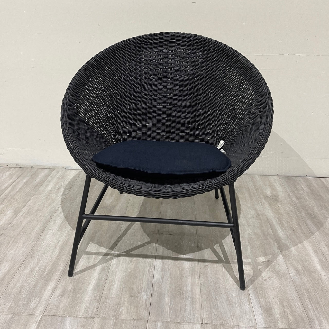 West Elm Rattan lounge chair - enliven mart