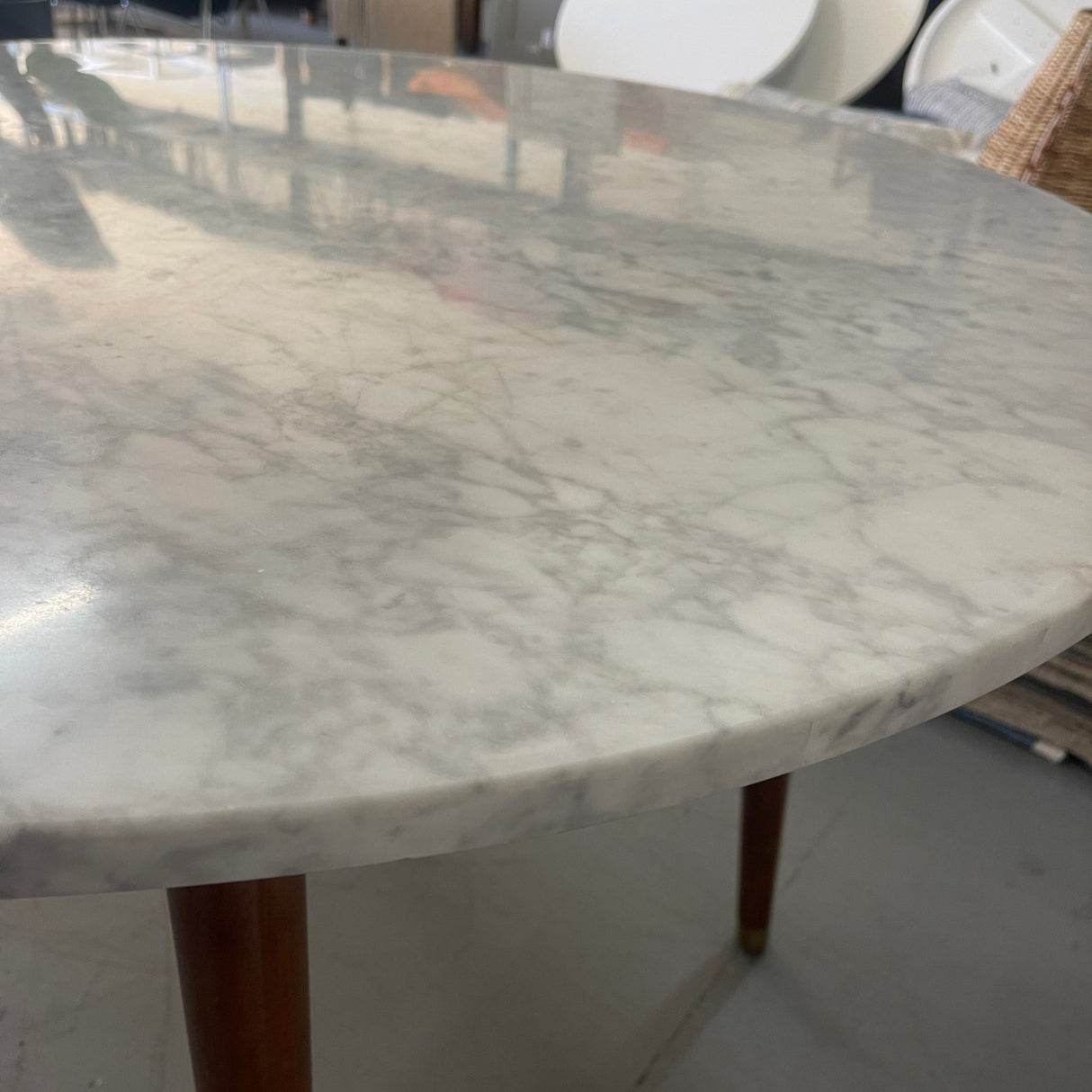 West Elm Reeve Marble Dining Table - enliven mart