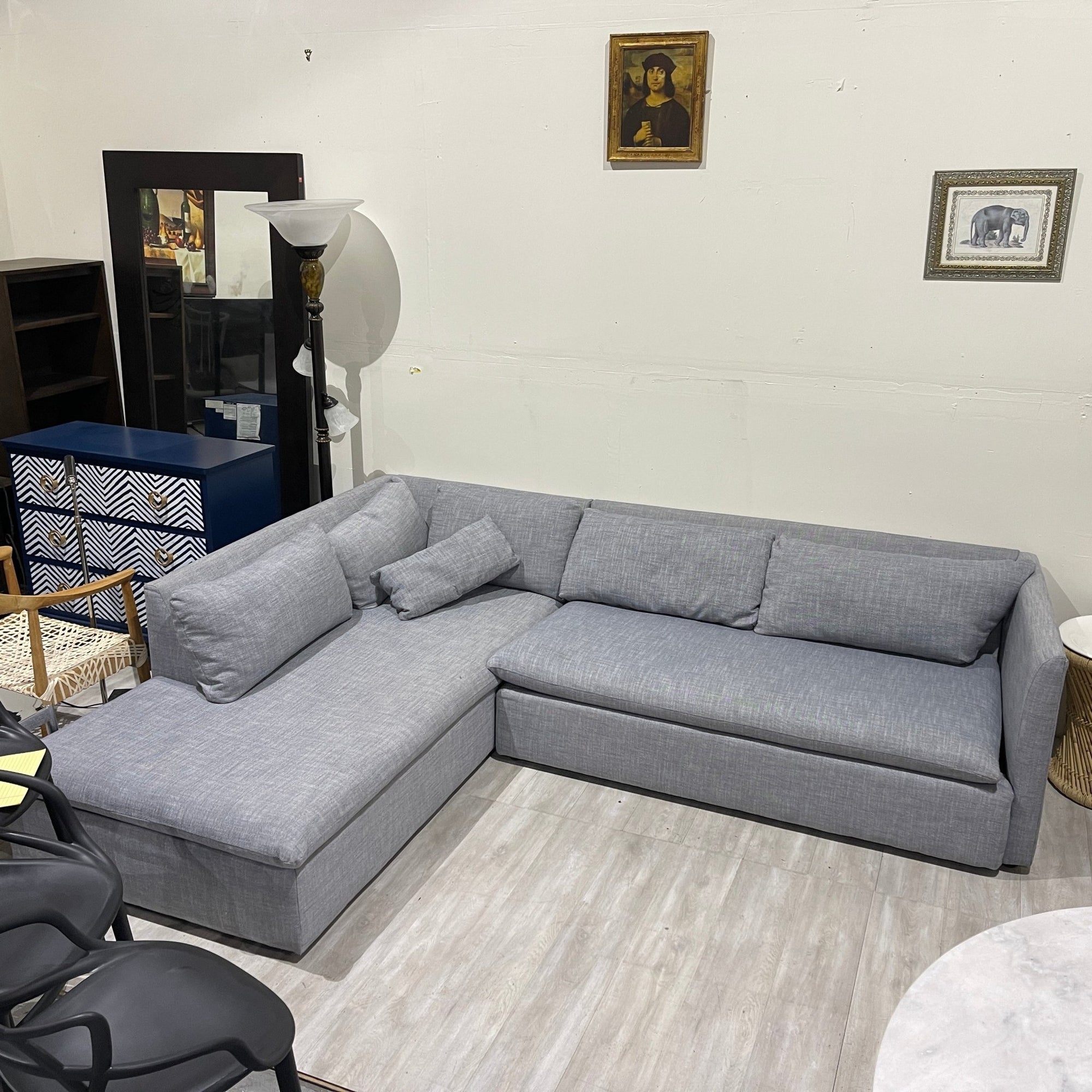 West Elm Sectional Sofa - enliven mart