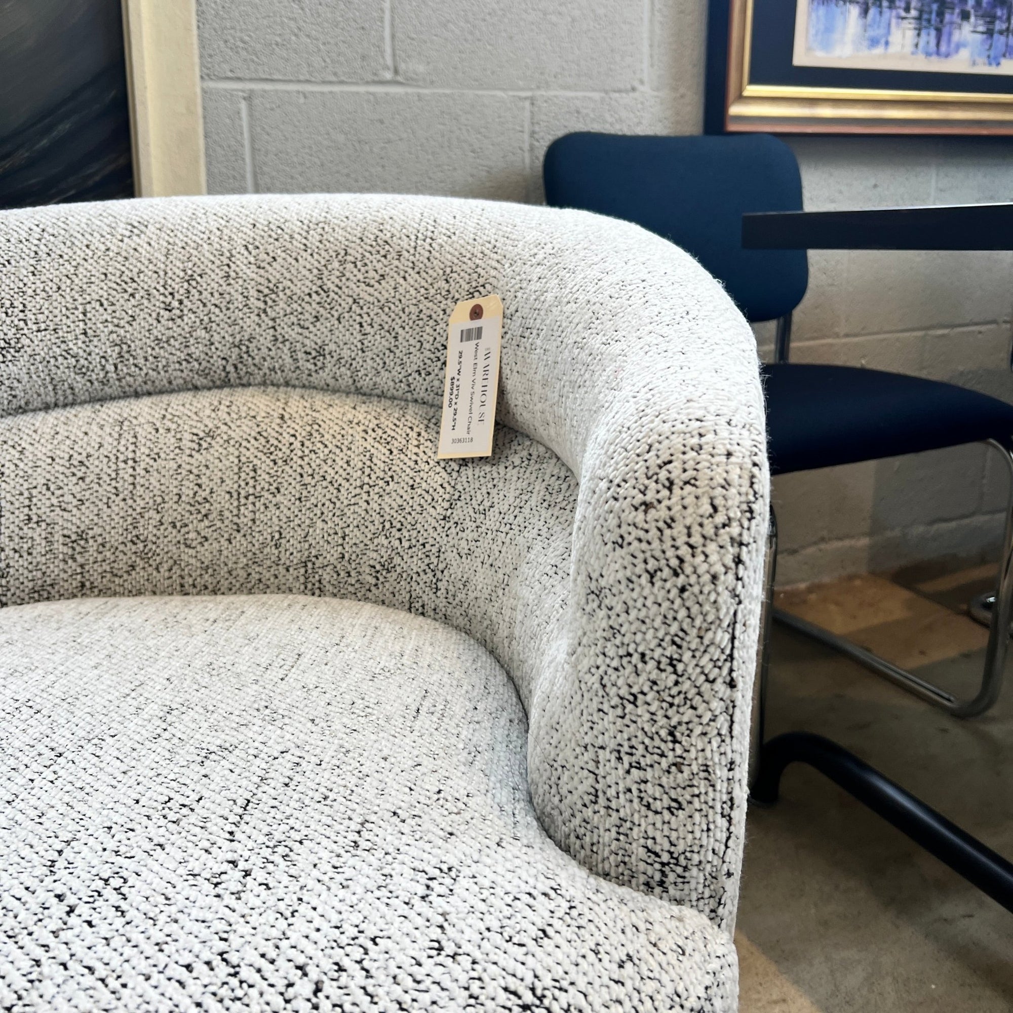 West Elm Viv Swivel Chair - enliven mart